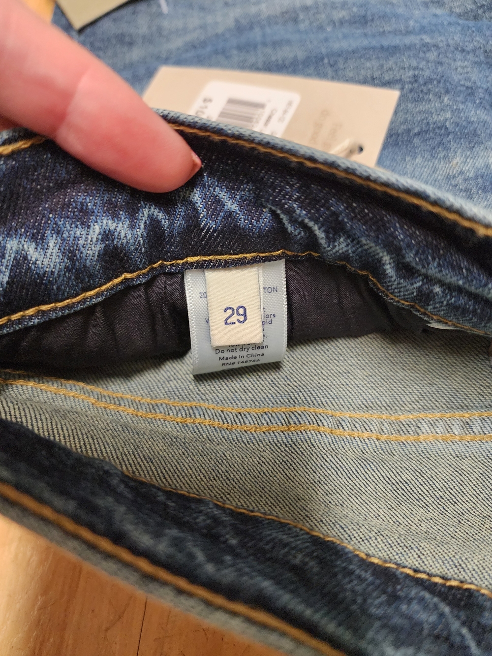 Oliver Logan Low Rise Chester Button Fly Jeans in Dark Aged Vintage Blue - Picture 8 of 10